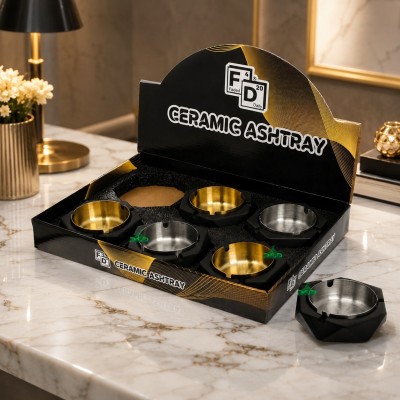 CERAMIC ASHTRAY 6CT/ DISPLAY